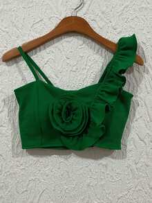 Women Tops - 綠色 - 查看 2