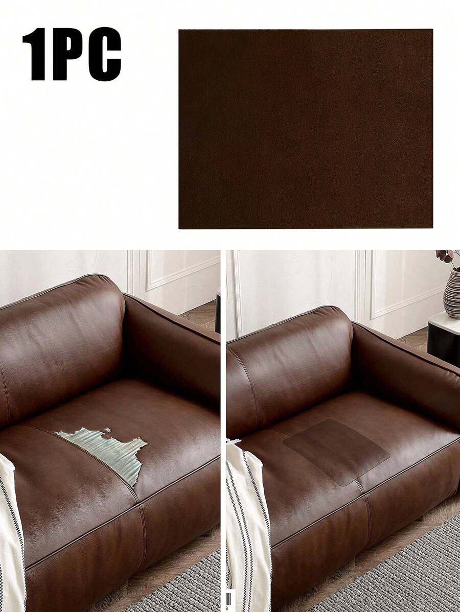 1入組皮革修補帶,自粘皮革修補貼片,適用於沙發、椅子、家具、汽車座椅,皮革修補工具套件,自粘皮革翻新劑,可剪裁沙發修復,適用於酒店/餐廳/辦公室/商用的工作坊和商店 - 棕色 - 查看 1