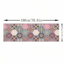 1入組向日葵元素水晶絨門口墊,柔軟、可洗、防滑,適用於客廳、廚房、門口 - 藕粉色 - 查看 7