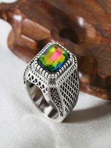 1 Miếng Nam Đúng mốt Và Creative Retro Chạm khắc Nhẫn , Thích hợp Cho bữa tiệc Và Mặc hàng ngày - Nhiều màu - Xem 3