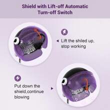 1875W Ionic Hooded Dryer Bonnet Sit Under Hair Dryer For Home And Salon Professional,Beauty Valentine'S Day Gift For Her - Màu tím - Xem 4