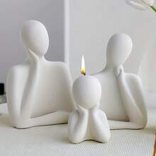 3pcs Diy Human Cheek Support Silicone Mold For Plaster, Concrete, Candle & Nordice Style Home Decor