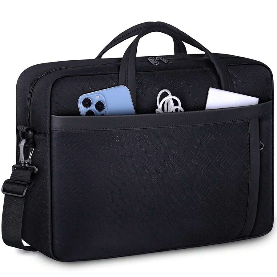Men Briefcase - Black - View 1