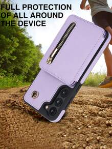 Vỏ điện thoại dạng ví đeo chéo Tương thích với Samsung Galaxy S24 S23 S22 S21 Plus Ultra Có dây đeo tay, Da PU có khe cắm thẻ tín dụng Giá đỡ chân đế Vỏ túi điện thoại chống sốc - Màu tím hoa cà - Xem 9