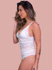 Women Sexy Bodysuits - White - View 3