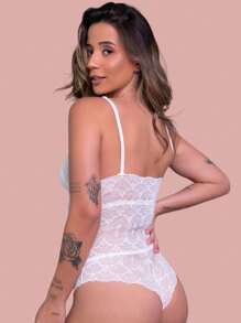 Women Sexy Bodysuits - White - View 2