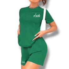 Conjunto para mujer  playera y short - Verde - Ver 2