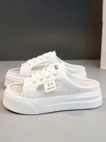 New Mesh Slip-On Slippers, Hollow-Out Breathable Chunky Sole Casual Platform Sandals For Summer 2025