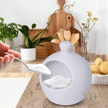 Porta Alho Luxo de Porcelana Branca - Branco - Visão 3