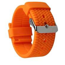 1 Miếng Nam trái cam Màu sắc Mềm mại Bền chặt Nhanh Dễ Phù hợp Trơn tru Thể thao Không thấm nước Cao Độ bền kéo Cao su silicon Đồng hồ Dây đeo Có Áo Chất lượng Thép không gỉ Khóa 18mm / 20mm / 22MM tương thích với Huawei Samsung Đồng hồ thông minh - trái cam - Xem 1