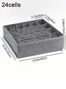 1 件装内衣收纳盒家用抽屉隔板神器衣柜隔间内衣袜子文胸三合一分类盒可折叠袜子内衣收纳盒 - 布艺衣柜梳妆台抽屉整理器，用于内衣、内裤、袜子、三角裤和领带 - 让您的衣服井井有条和隐藏卧室配件 - 灰色 - 查看 11