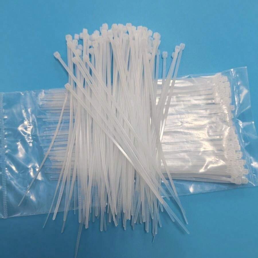 Lot De 50 Attaches Serre-câbles Blanches 120mm - Nylon Auto-verrouillant, Diamètre 3mm
