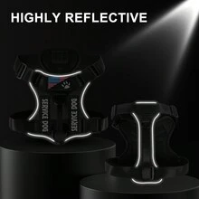 1 Miếng Chống sốc Phản chiếu Thú cưng Ngực & Trở lại Dây đeo Với Tầm nhìn ban đêm Chức năng , Chó Áo vest Phong cách - màu đen - Xem 6