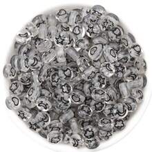 1 包 100/500 颗夜光亚克力透明圆珠，多种图案，适合 DIY 手链、项链、珠宝制作