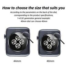 3 Pieces Screen Protector Compatible With Apple Watch Series 10 9 8 7 6 5 4 3 2 1 SE Ultra No Glass Series I-49MM 46MM 40MM 41MM 42MM 45MM 44MM 38MM Smartwatch Soft Film - Black - View 6