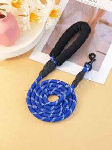 1pc Round Rope Pet Leash With Reflective Strip And Night Light Belt For Walking Dogs - Multicolor - View 33