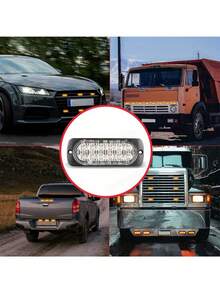 1 Miếng Đèn LED Quán bar 12LED Ô tô/xe hơi Xe tải Nhấp nháy Cảnh báo Đèn hiệu Xe tải Tín hiệu Đèn Ô tô/xe hơi Bên Người đánh dấu Đèn Quán bar 12V-24V Xe tải Đèn - Đỏ - Xem 4