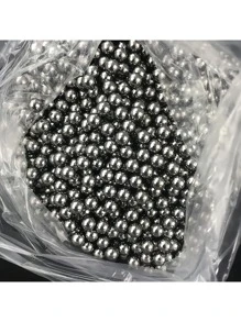 700顆/袋戶外運動彈弓專用實心小鋼球高密度6mm/0.24in戶外遊戲配件彈弓泥球 - 白色 - 查看 2