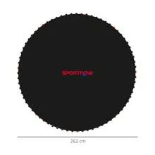SPORTNOW Replacement Trampoline Mat With Eight Rows Of Stitching, Spring Pull Tool, 54 V-Hooks, For 10ft Trampoline, Using 14cm Springs, Trampoline Jumping Mat - Black - View 2