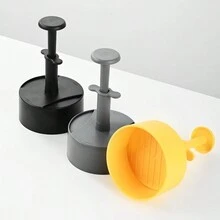 1pc Press-Type Hamburger Meat Patty Maker, Beef Patty Mold Tool, Kitchen Gadget - Black - View 5