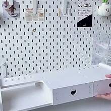 1pc White Desktop Computer Monitor Stand With Drawer For Office Desk, Screen Riser, Printer Stand - White - View 6