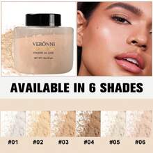 VERONNI 啞光整理彩妝鬆動定妝粉,持久覆蓋控油臉部化妝整理粉末狀粉餅 - 103 Light Brown - 查看 5
