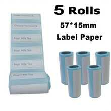 Mini Thermal Printer Sticker Paper, Mini Printer Sticker Paper 57 X 25mm, Mini Pocket Printer Sticker Paper For Instant Camera, Instant Camera Refill Mini Printer Paper - Baby Blue - View 1