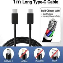 Maerknon 1PC Cáp Type C chính hãng PD 45W Cáp sạc siêu nhanh tương thích với Galaxy S20 S21 S22 S23 Ultra Plus 5A Cáp USB Type C Dây dữ liệu Sạc nhanh 1m Cáp màu trắng - trắng - Xem 3