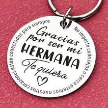 Spanish Best Friend Gifts Sister Gifts Keychain Friendship Jewelry Graduation Christmas Gifts Car Accessories Bag Charm Backpack For School Letter Cute Goth Y2k Halloween Accessories Teachers Day Gift Ideas Bag Lanyards With Id Holder Car Accessories Bag Charms Gifts For Mother, Father, Graduation, And Teacher - Multicolor - View 3