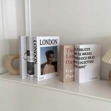5 Peças/Conjunto Livros Decorativos Falsos Simples e Elegantes para Atmosfera e Decoração Doméstica, Dobráveis, Adequados para Vários Festivais, Melhores Presentes