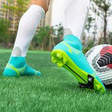 Tenis Para Fútbol Rapido/fut7 Anti Derapante De Caña Alta - Verde claro - Ver 6