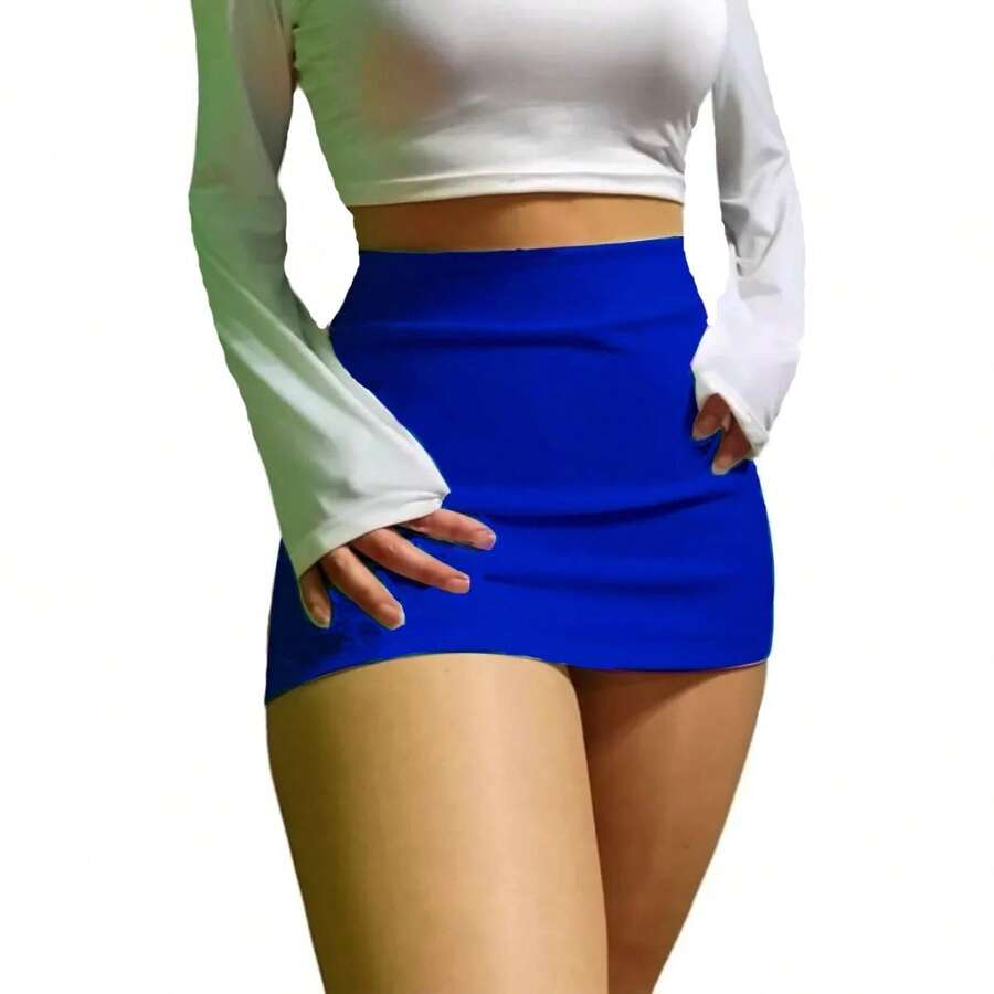 Minifalda Azul muy sexy + tanga obsequio - Azul - Ver 1