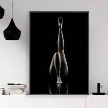 FajerminArt 1 幅帆布海报，现代艺术，裸体海报黑白裸体女人帆布印刷墙艺术，卧室客厅走廊的理想礼物，墙艺术，无框架 - 彩色 - 查看 4