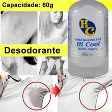 Desodorante natural Cristal/Pedra (60g) Pode ser usado em todo o corpo para melhorar o odor corporal Antitranspirantes para homens e mulheres, cuidados pós-barba dos homens, hemostasia, eliminação de queimação, vermelhidão e inchaço Presentes de Dia das Mães