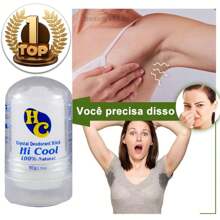 Desodorante natural Cristal/Pedra (60g) Pode ser usado em todo o corpo para melhorar o odor corporal Antitranspirantes para homens e mulheres, cuidados pós-barba dos homens, hemostasia, eliminação de queimação, vermelhidão e inchaço Presentes de Dia das Mães