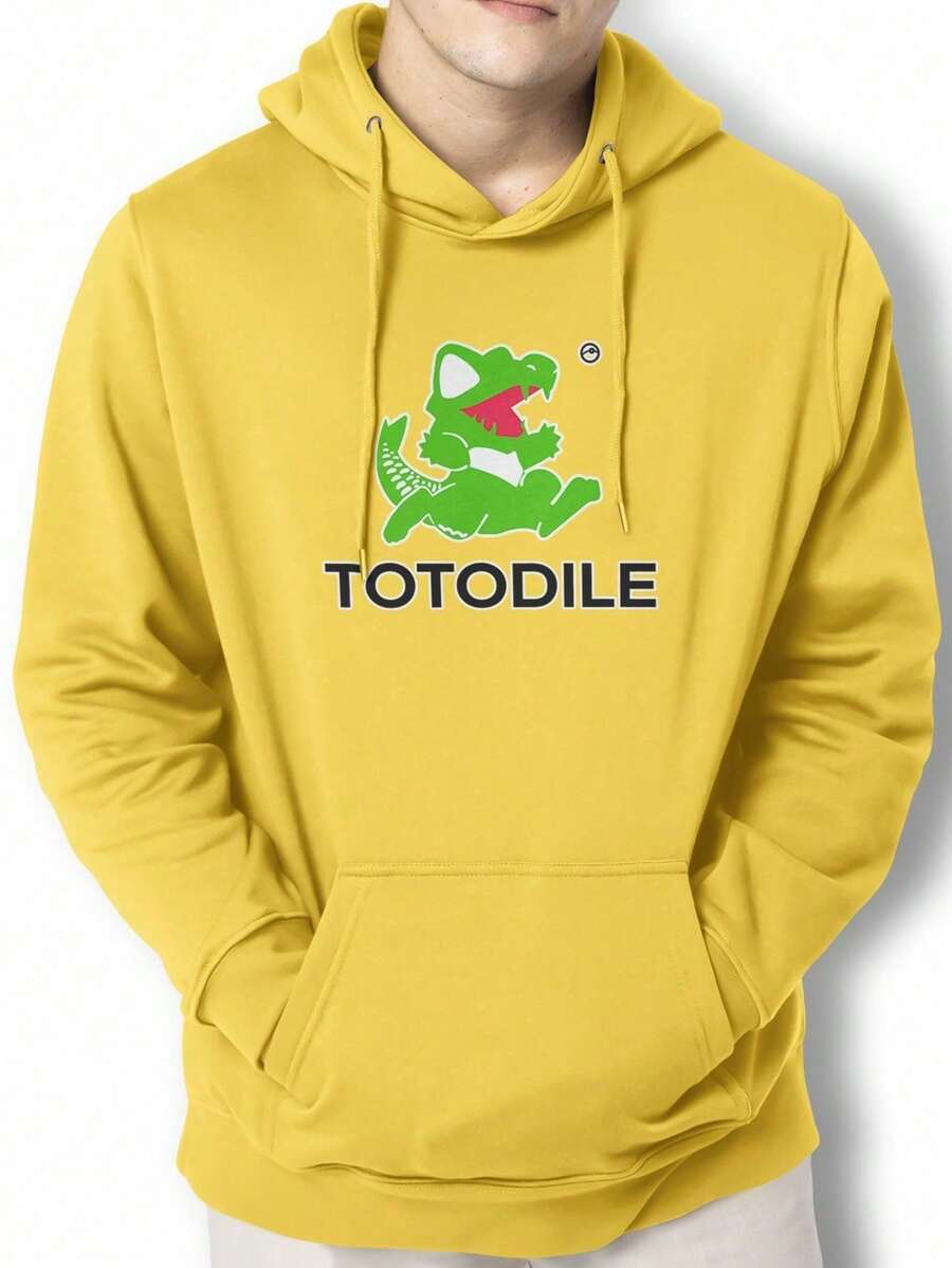 Men Hoodies - 黃色 - 查看 1