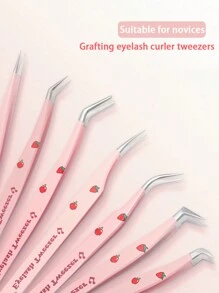 1 Pc Lash Tweezers Eyelash Extension Tweezers, Stainless Steel Straight Tip Tweezers Curved Tip Tweezers Individual Volume Eyelash Tweezers Isolation Tweezers False Lash Application Tools