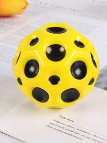 1searchgames Anti-Gravity Moon Rock High-Bounce Ball 70mm-6.6 High-Bounce Hollow Ball, Multi-Hole Ball, Interactive Stress-Relief And Breathable Toy, A Great Choice For Playing Outdoors With Friends - Yellow - View 2