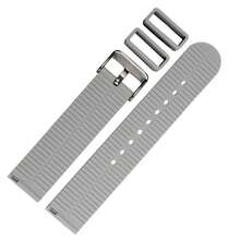 1入組男士灰色柔軟耐用快速易配合抗拉性矽膠手錶品牌錶帶具備頂級不鏽鋼扣18mm/20mm/22mm/24mm,與華為三星智能手錶兼容 - 灰色 - 查看 6