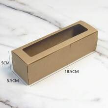 20Pcs Macaron Boxes With Clear Window, White Pastry Packaging Container ,Small Macaron Pastry Bakery Packaging Container  For Wedding Gift ,Dessert, Cookies - Brown - View 7