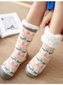 Women Crew Socks - 黑與白 - 查看 2