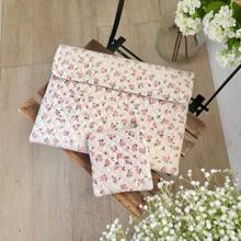 1PC Pink Floral Original Laptop Inner Bag Suitable Compatible With Macbook 13.3 And Other Models, INS Style Small, Fresh, And High Aesthetic Value