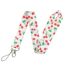 1 件夏季水果印花长挂绳，樱桃鳄梨图案，适合医生、护士、学生、教师身份证和徽章夹，可用作礼物或日常配饰休闲背包学校水果车配件可爱哥特 Y2k - 彩色 - 查看 17