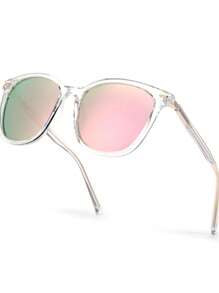 1 副女士偏光太阳镜,带镜面镜片和 UV400 防护 - 时尚大号眼镜可爱太阳镜海滩太阳镜女士海滩配饰太阳镜太阳镜遮阳基本款和适合毛衣牛仔裤运动裤连帽衫夹克连衣裙和长袖衬衫的时尚遮阳优雅装扮家庭出游旅行度假夏季海滩度假、户外、旅行 - 彩色 - 查看 18