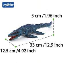 [Tem certificado infantil] Brinquedo modelo de dinossauro realista, estatueta de animal selvagem, brinquedo sensorial e presente de festa, adequado para decoração de quarto de crianças ou meninas e meninos