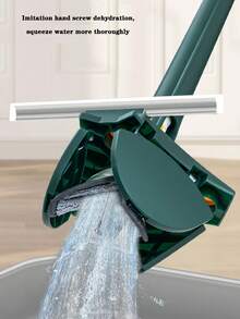 1pc Multipurpose Heart Design Mop, With Extended Triangle Window Cleaner And Glass Squeegee For Floor, Glass Cleaning, Kitchen Cleaning Tool - Multicolor - View 6