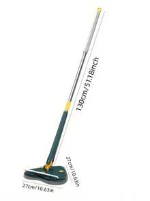 1pc Multipurpose Heart Design Mop, With Extended Triangle Window Cleaner And Glass Squeegee For Floor, Glass Cleaning, Kitchen Cleaning Tool - Multicolor - View 3