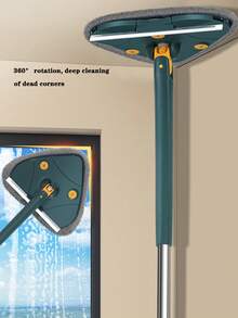 1pc Multipurpose Heart Design Mop, With Extended Triangle Window Cleaner And Glass Squeegee For Floor, Glass Cleaning, Kitchen Cleaning Tool - Multicolor - View 8