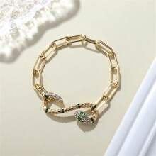 Thiết kế sáng tạo Con rắn Vòng tay Đối với phụ nữ , Thời trang Đồ trang sức Đối với Xe máy & Phong cách đường phố - Vàng - Xem 4