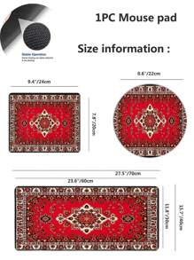 1片星空抽象曼陀羅鯉魚圖案防滑電競滑鼠墊,有4種尺寸可選 - 寶藍色 - 查看 2